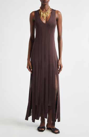 Kindred Spirit Luna Fringe Pointelle Rib Sweater Dress