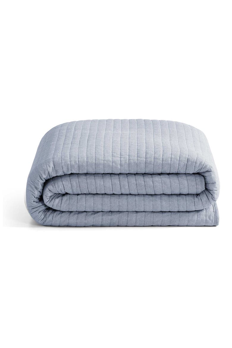 Christopher Texture Quilt & Shams Set, Alternate, color, WHITE/ DARK NIGHT NAVY