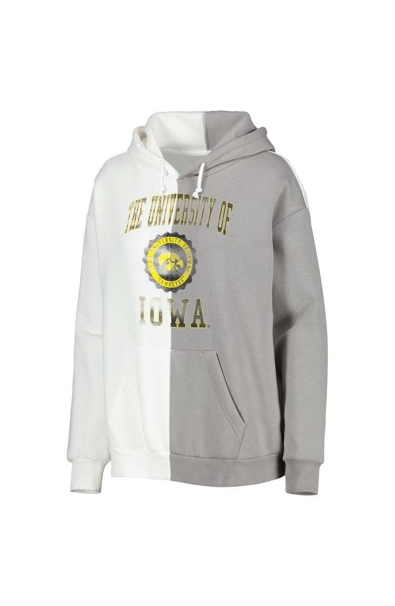 GAMEDAY COUTURE Women's Gameday Couture Gray/White Iowa Hawkeyes Split Pullover Hoodie, Alternate, color, White
