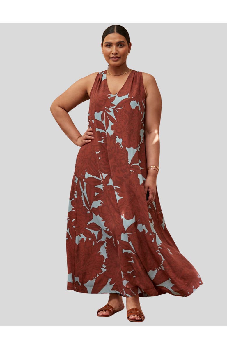 Live Unlimited Maxi Sun Dress, Main, color, Brown