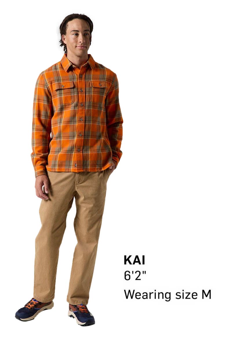 Venture Midweight Flannel Shirt - Men's, Alternate, color, Boundary Orange Drifter Plaid