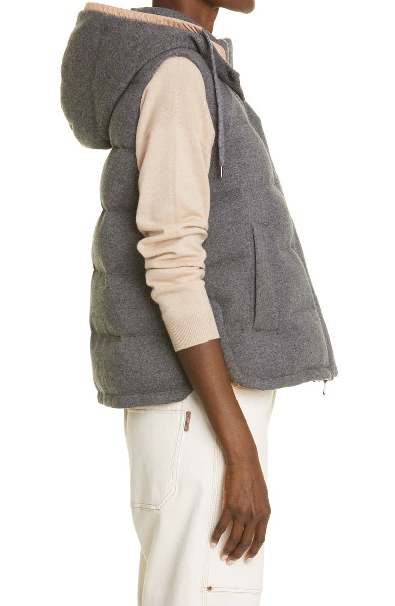 Brunello Cucinelli Reversible Down Puffer Vest, Alternate, color, 