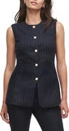 Favorite Daughter The Clocking In Pinstripe Button-Up Blouse