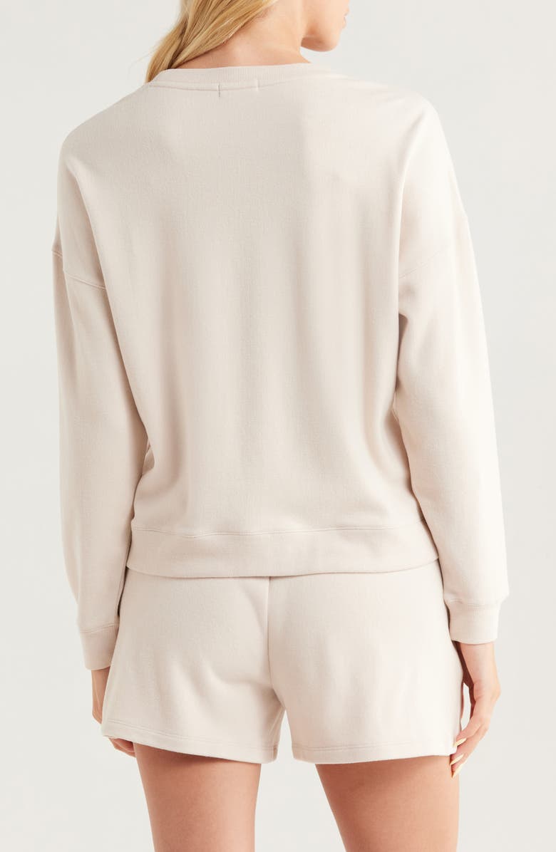 Barefoot Dreams<sup>®</sup> Malibu Brushed Fleece Pajamas, Alternate, color, Stone