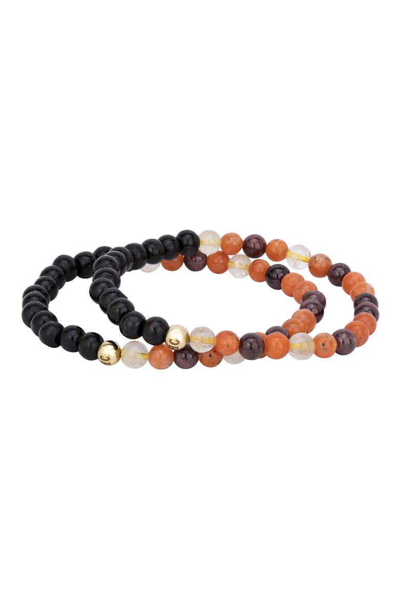 Men's N33 After Dark/Intimacy Set of 2 Healer's Bracelets, Alternate, color, BLACK
