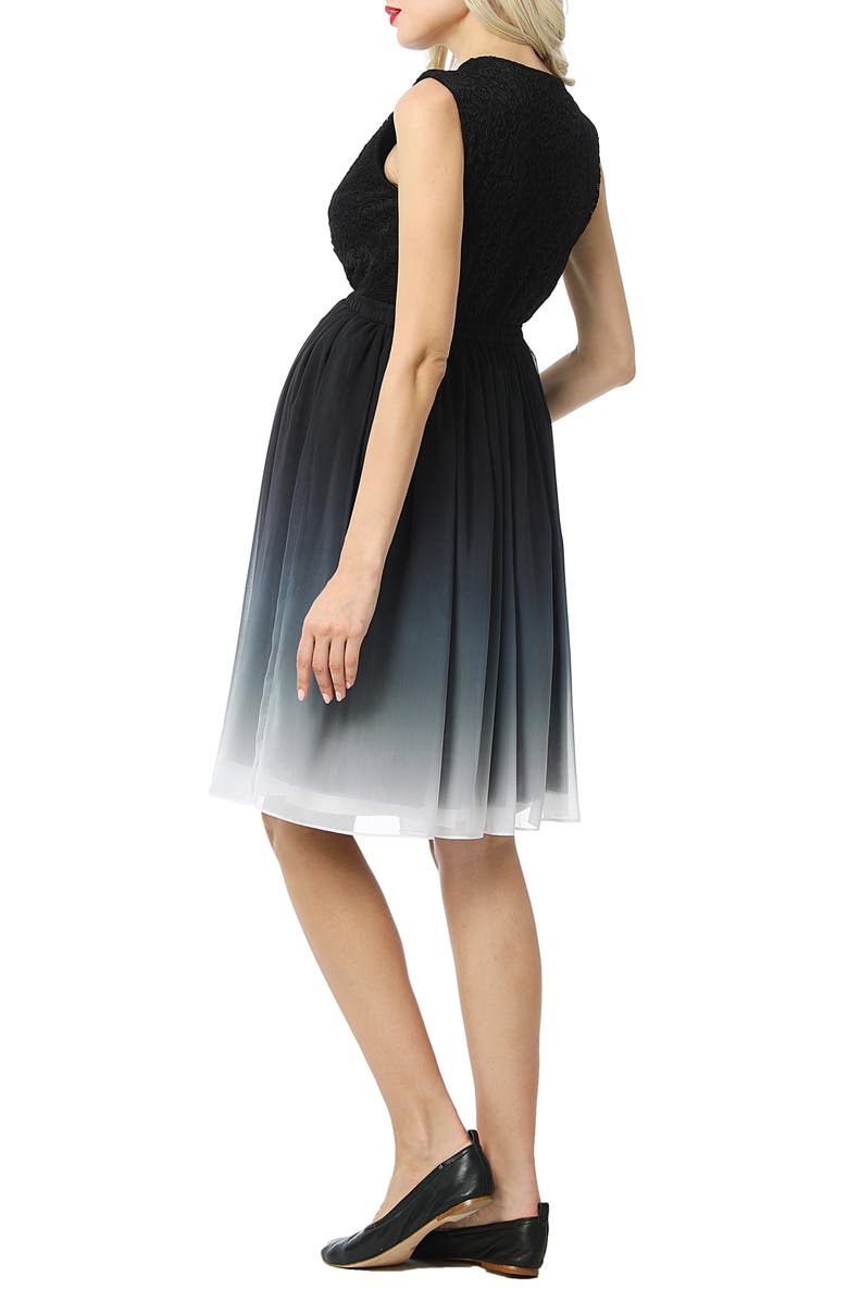 Kimi and Kai Steffy Ombré Chiffon & Lace Maternity Dress, Alternate, color,