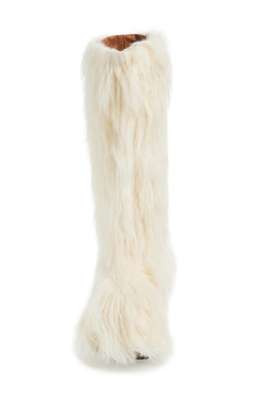 Acne Studios Furry Clog Boot In Off White Aeg