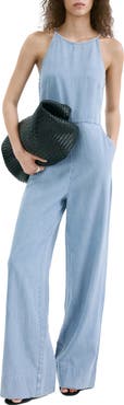 MANGO Denim Jumpsuit