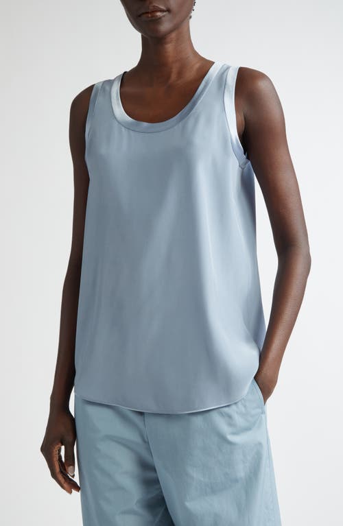 Lafayette 148 New York Perla Reversible Silk Blouse In Paper Blue