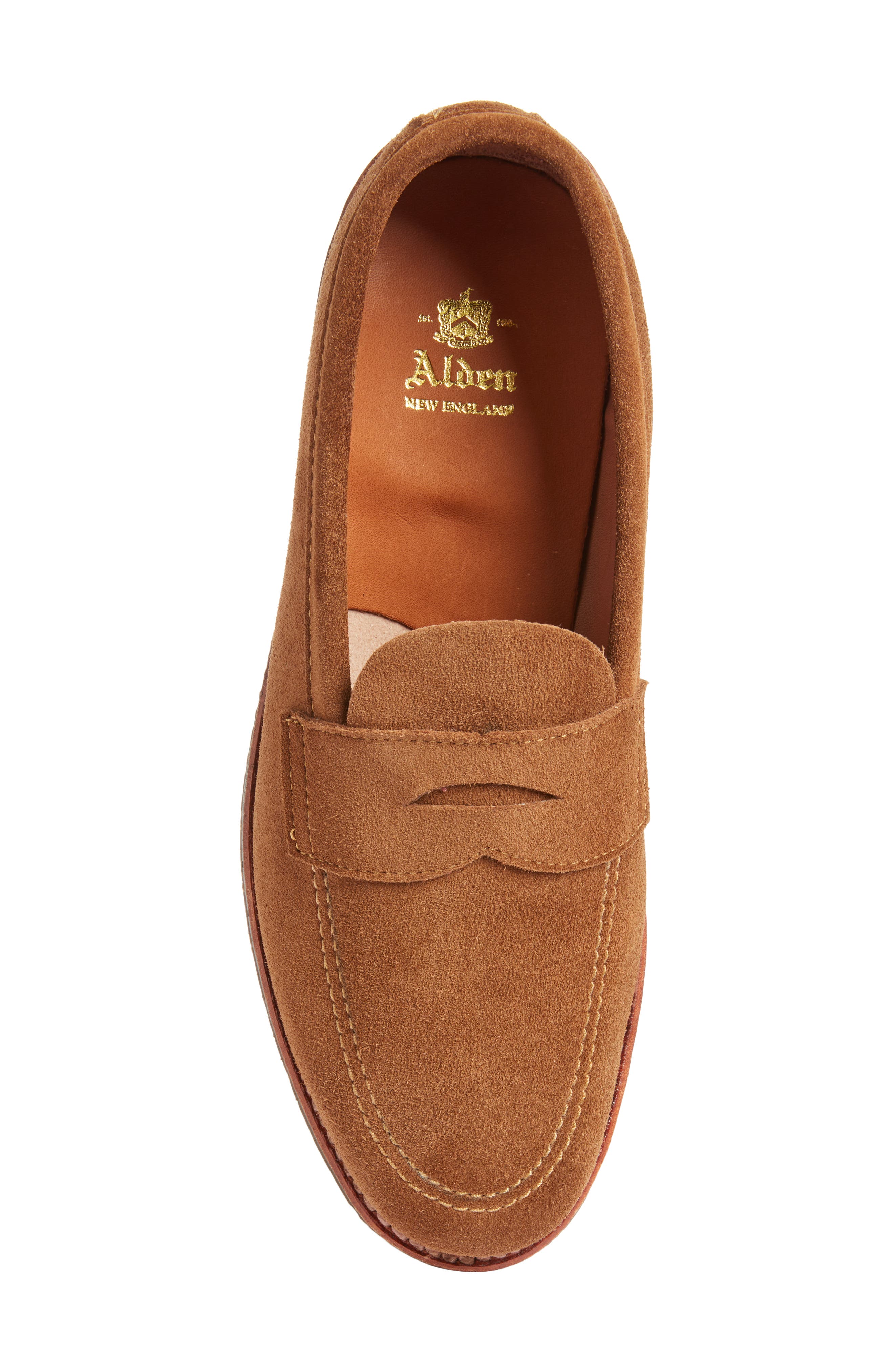 Alden Khrone Suede Loafer, Alternate, color, Snuff Suede