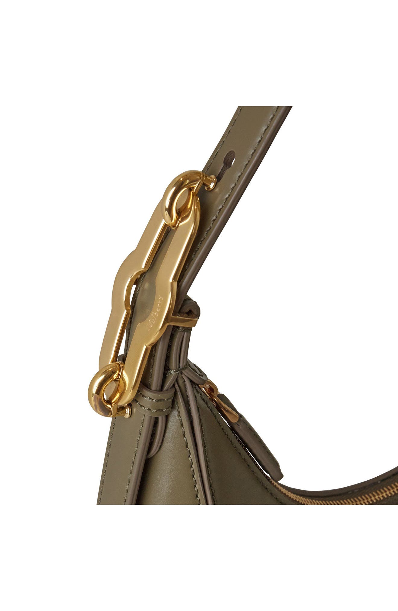 Mulberry Mini Pimlico Super Lux Leather Hobo Bag, Alternate, color, Linen Green