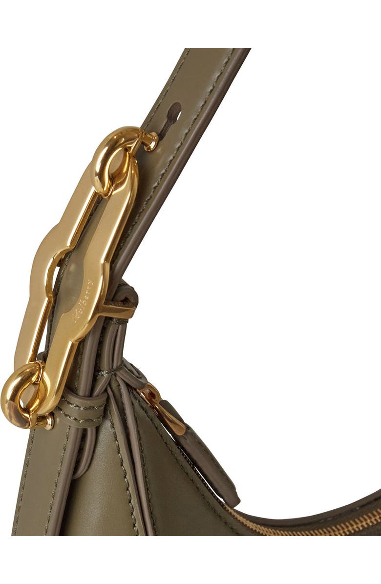 Mulberry Mini Pimlico Super Lux Leather Hobo Bag, Alternate, color, Linen Green