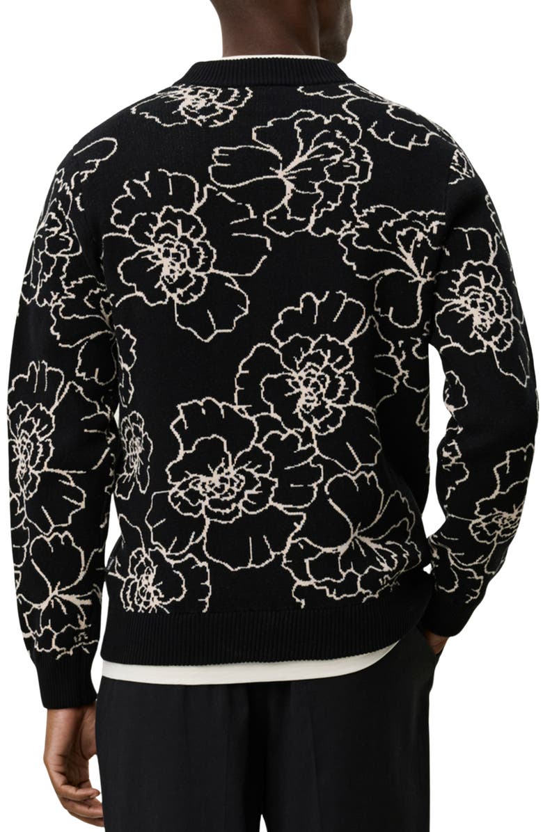 Les Deux Gaston Poppy Jacquard Sweater, Alternate, color, Black