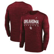 Jordan Brand Men's Jordan Brand Crimson Oklahoma Sooners Sideline Velocity Dri-FIT Long Sleeve T-Shirt