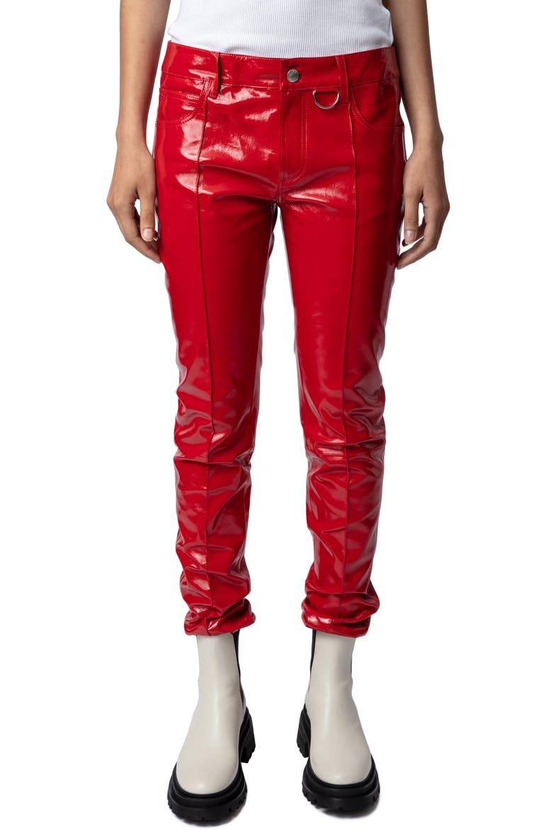 Peko Leather Pants, Main, color, JAPON