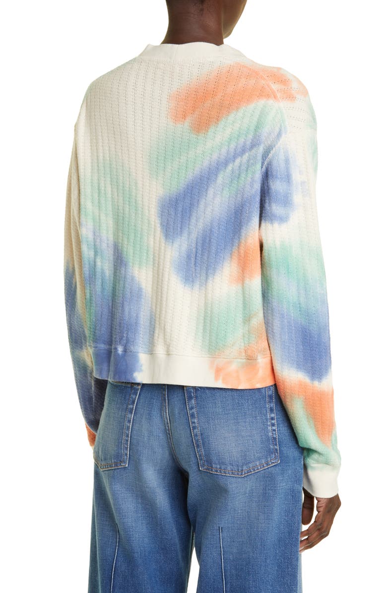 The Elder Statesman Brush Revival Pointelle Stitch Organic Cotton Cardigan, Alternate, color, 