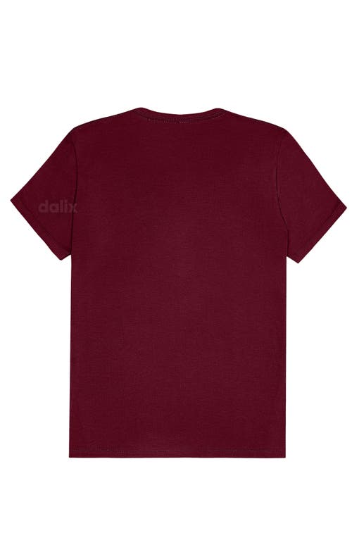 Dalix Womens Lil Cherry Jersey Tee In Burgundy