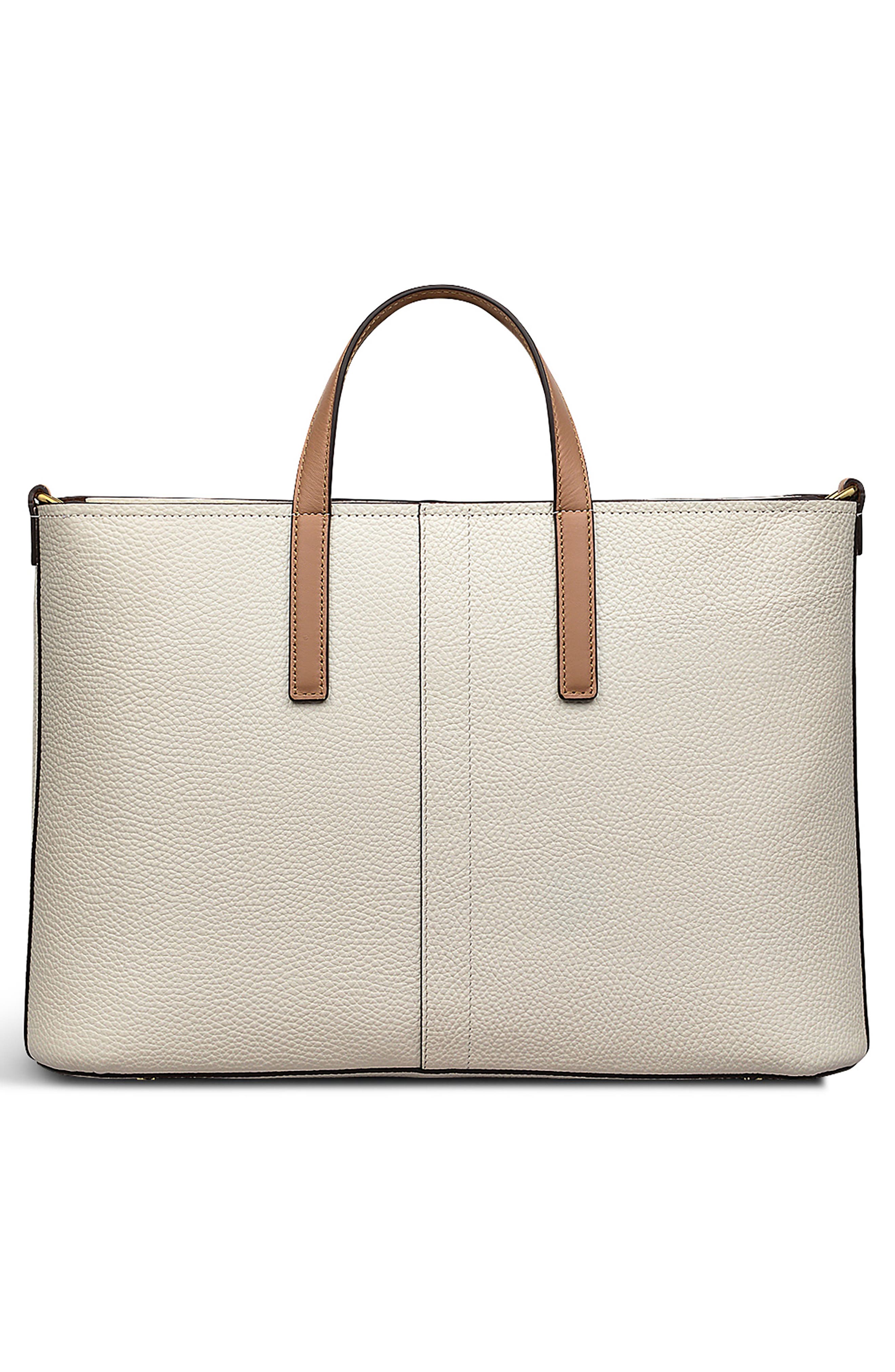 Newton Ave Leather Tote Bag, Alternate, color, CHALK