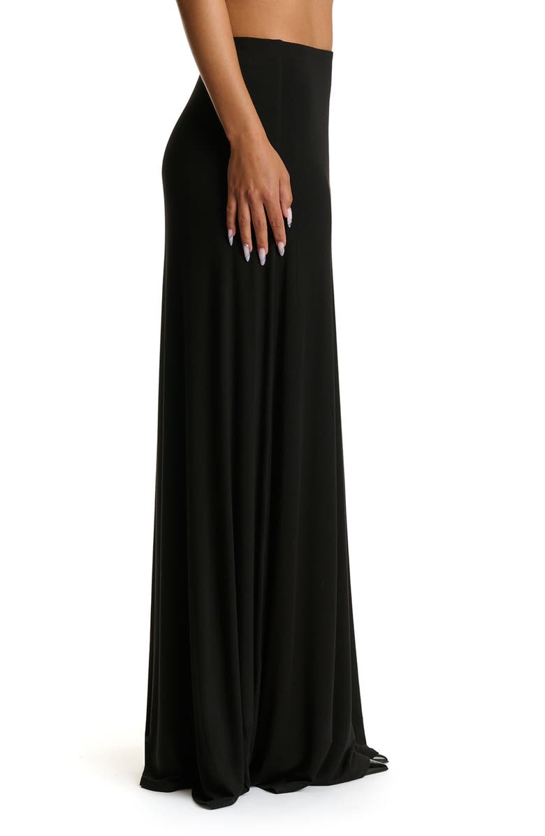 Naked Wardrobe Smooth Flare Maxi Skirt, Alternate, color, Black