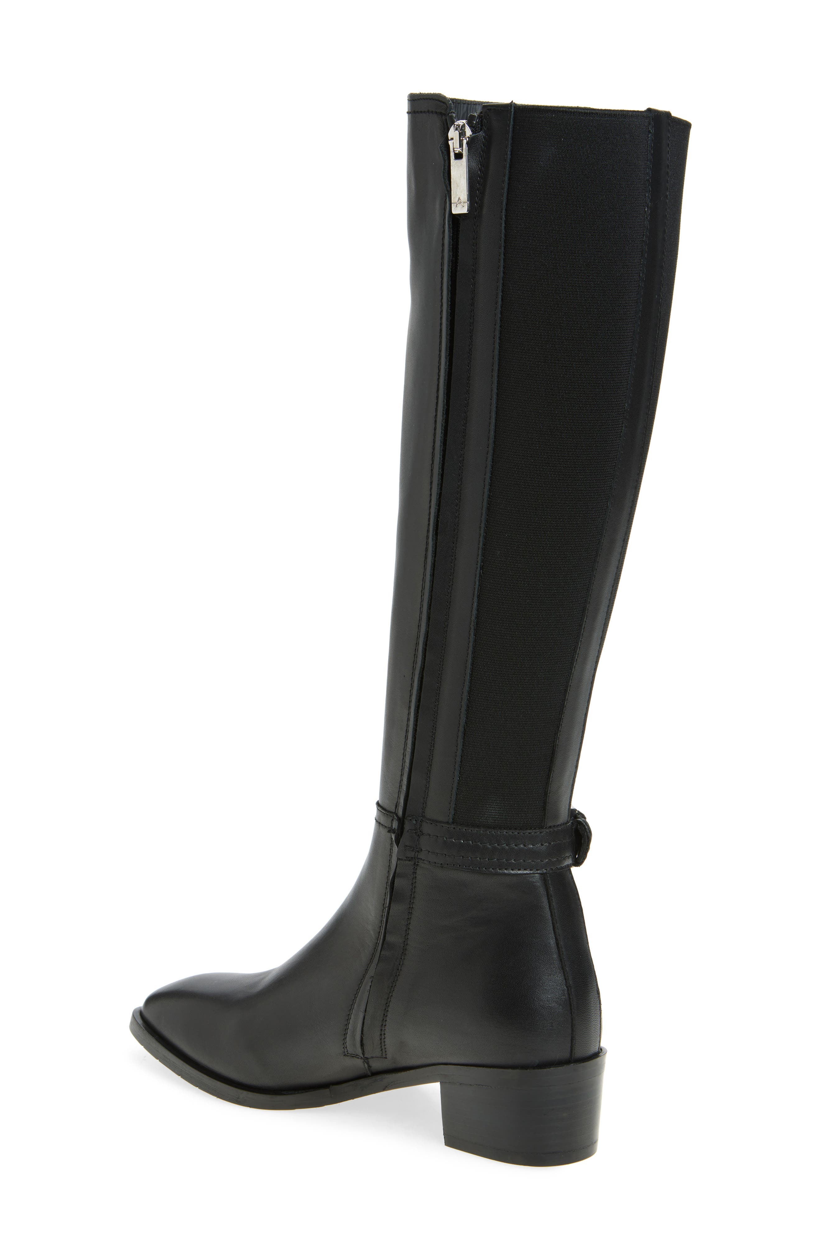 Aquatalia Roxy Tall Boot, Alternate, color, Black Tumbled