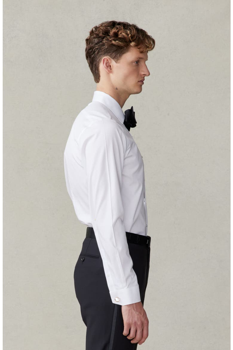 Slim Stretch Cotton Dress Shirt, Alternate, color, White