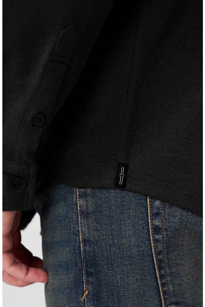 Long Sleeve Knit Button Up Shirt, Alternate, color, BLACK