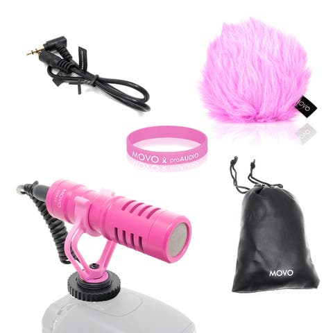 VXR10 Universal Video Microphone for DSLR Cameras and Camcorders (Pink Breast Cancer Awareness Edition)