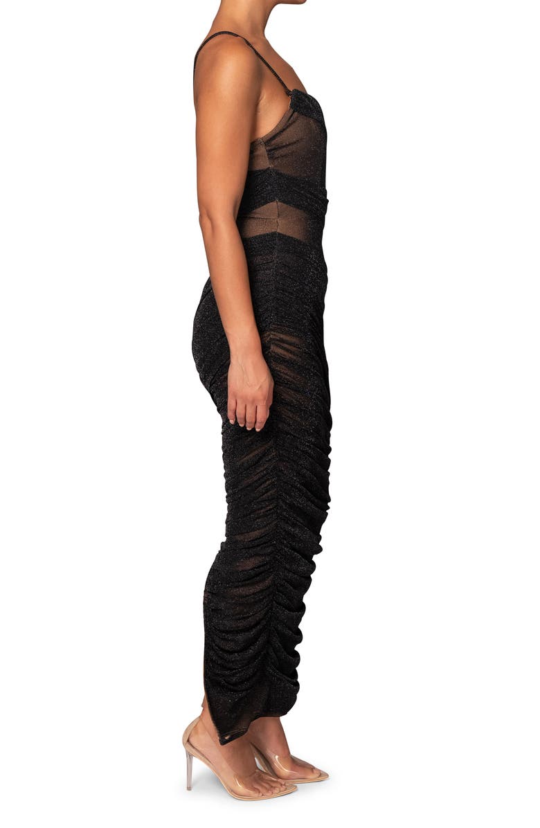 JLUXLABEL Catalina Metallic Sleeveless Knit Maxi Dress, Alternate, color, Black