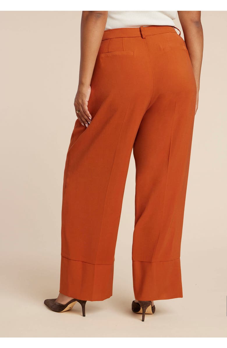 ELOQUII Tall Cuff Trouser, Alternate, color, Terracotta