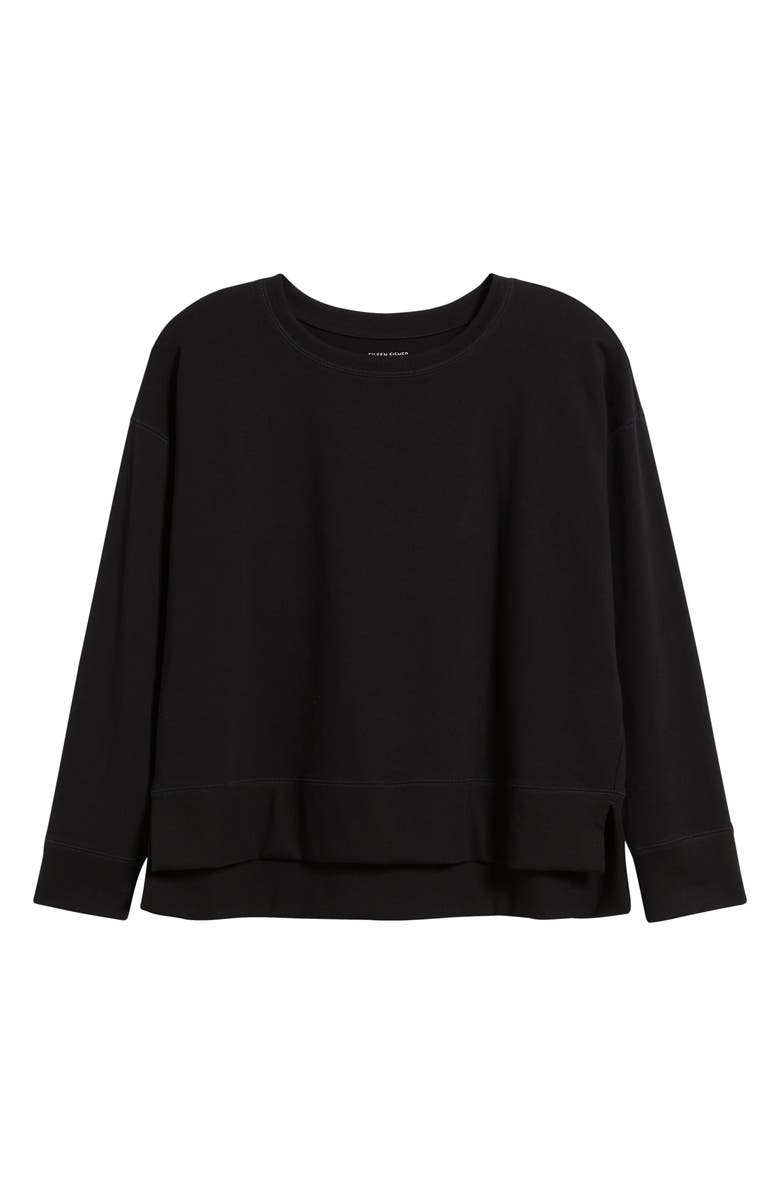 Eileen Fisher Crewneck Stretch Organic Cotton Knit Top, Alternate, color, 