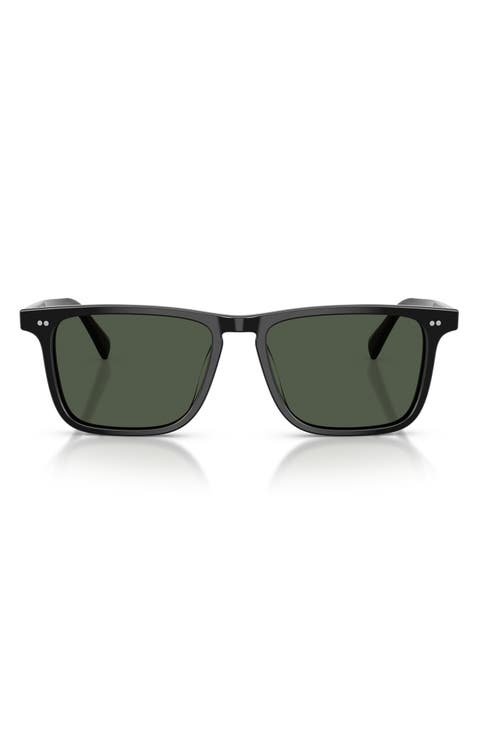 Brano 53mm Polarized Rectangular Sunglasses