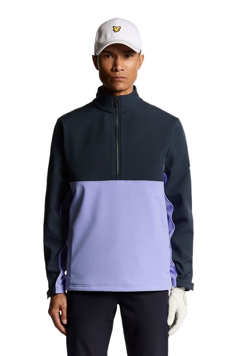Golf Half Zip Windjammer Jacket, Alternate, color, Moonlight/ Dark Navy
