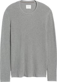 Billy Reid Regular Fit Waffle Crewneck Pullover