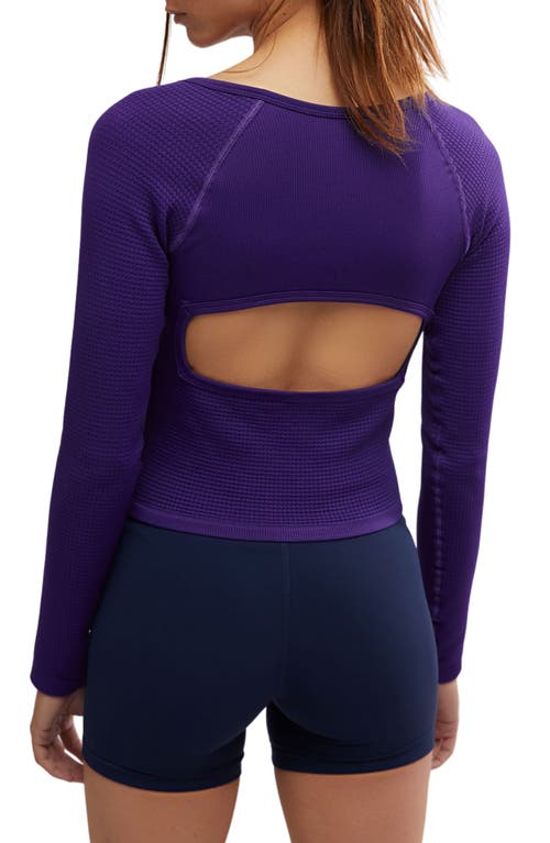 Free People Bail Out Long Sleeve Layer Top In Dark Amethyst In Dark Amethyst