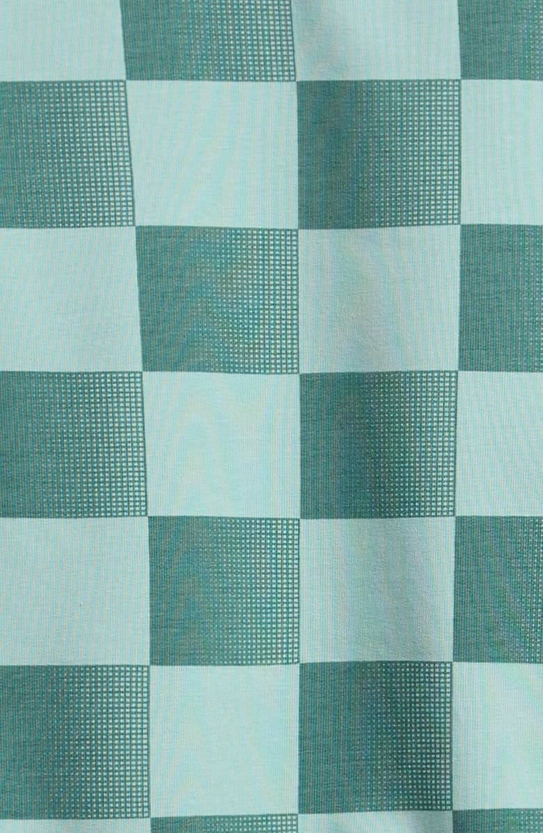 MILES THE LABEL Kids' Plaid Checkerboard Stretch Cotton Sweatshirt, Alternate, color, Light Turquoise