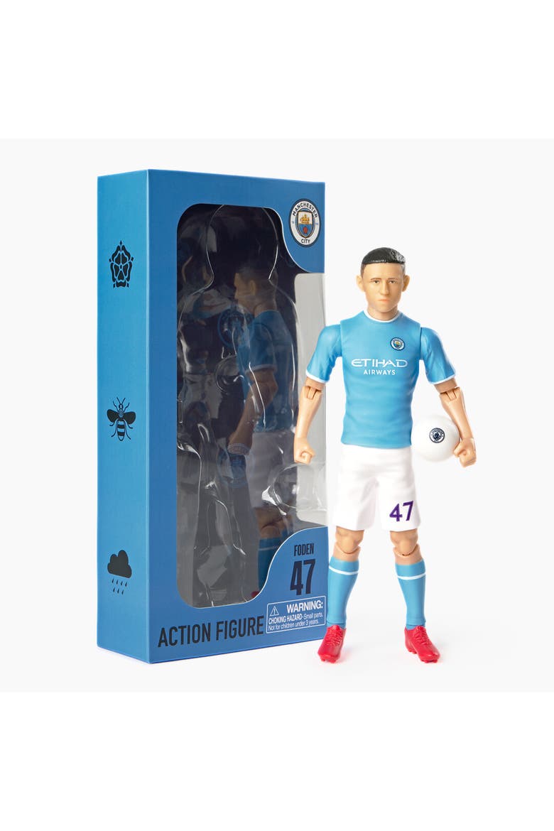 SOCKERS Manchester City F.C. Phil Foden 8" Collectible Soccer Action Figure, Main, color, Blue