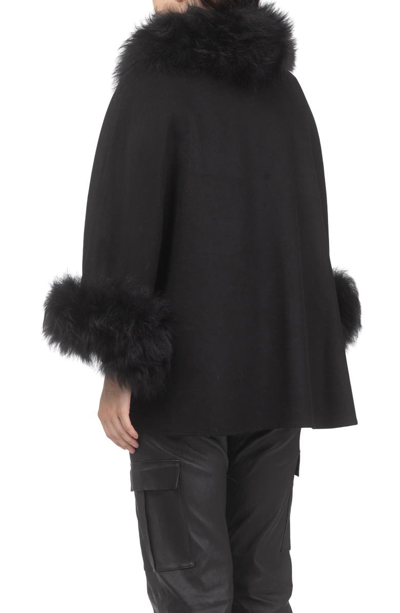 GORSKI Select Wool Cape with Select Collar and Cuffs, Alternate, color, Black