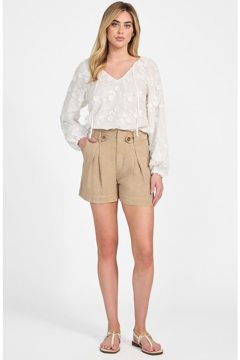 Pelari Floral Appliqué Top, Alternate, color, PURE WHITE