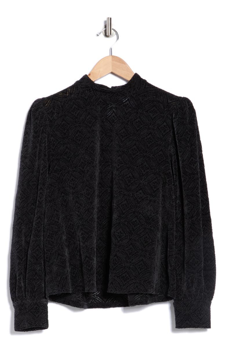 Melrose and Market Long Sleeve Lace Top, Alternate, color, Black