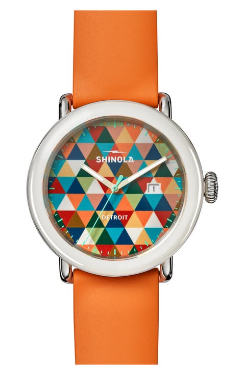 The Detrola Color Theory Rubber Strap Watch, 41mm