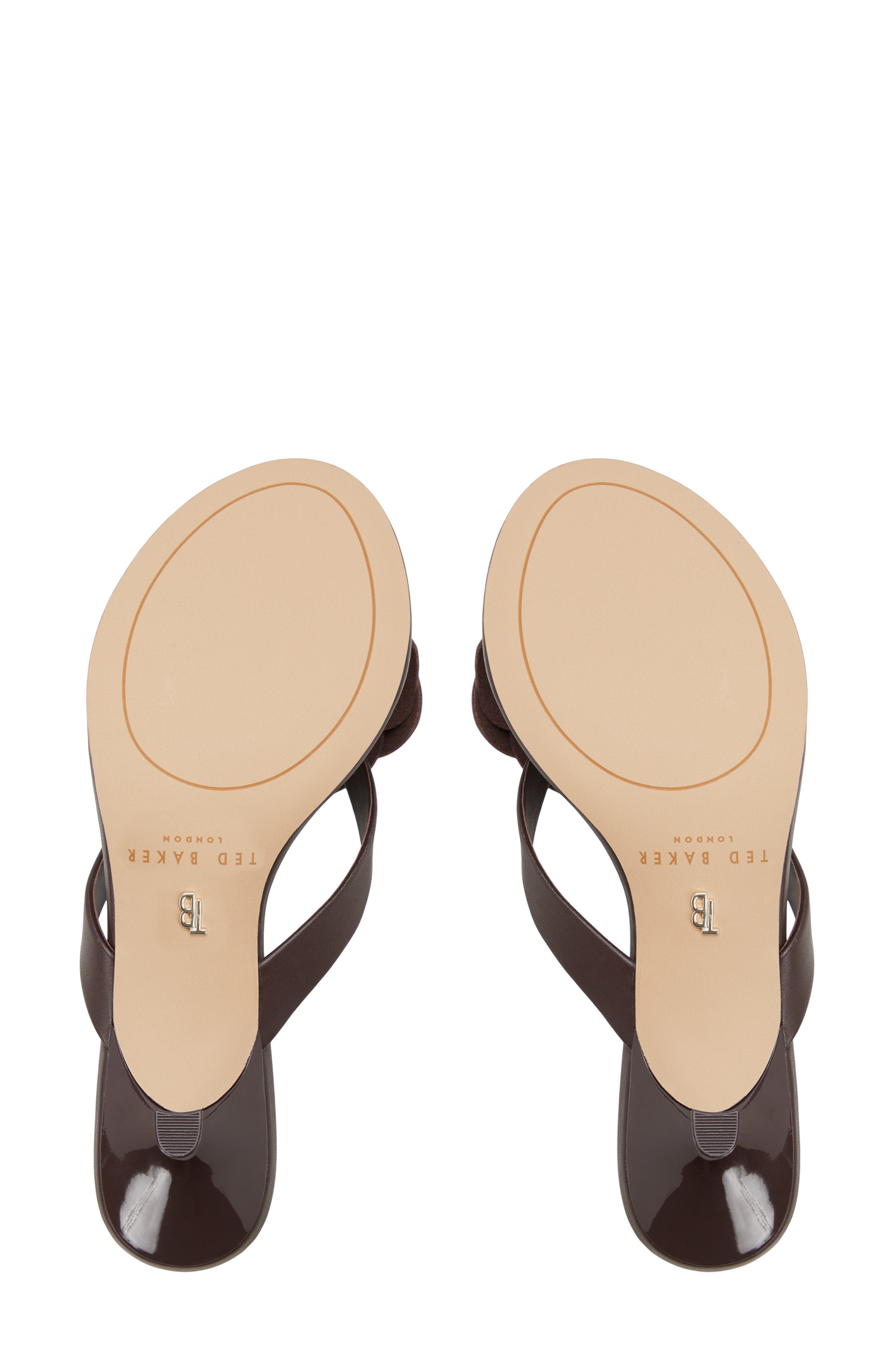 Ted Baker London Birdie Floral Sandal, Alternate, color, Dark Brown