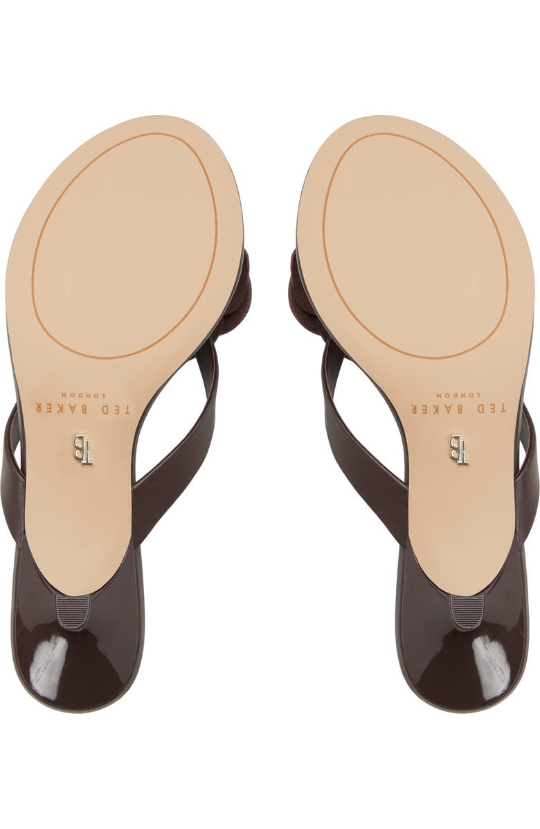 Ted Baker London Birdie Floral Sandal, Alternate, color, Dark Brown