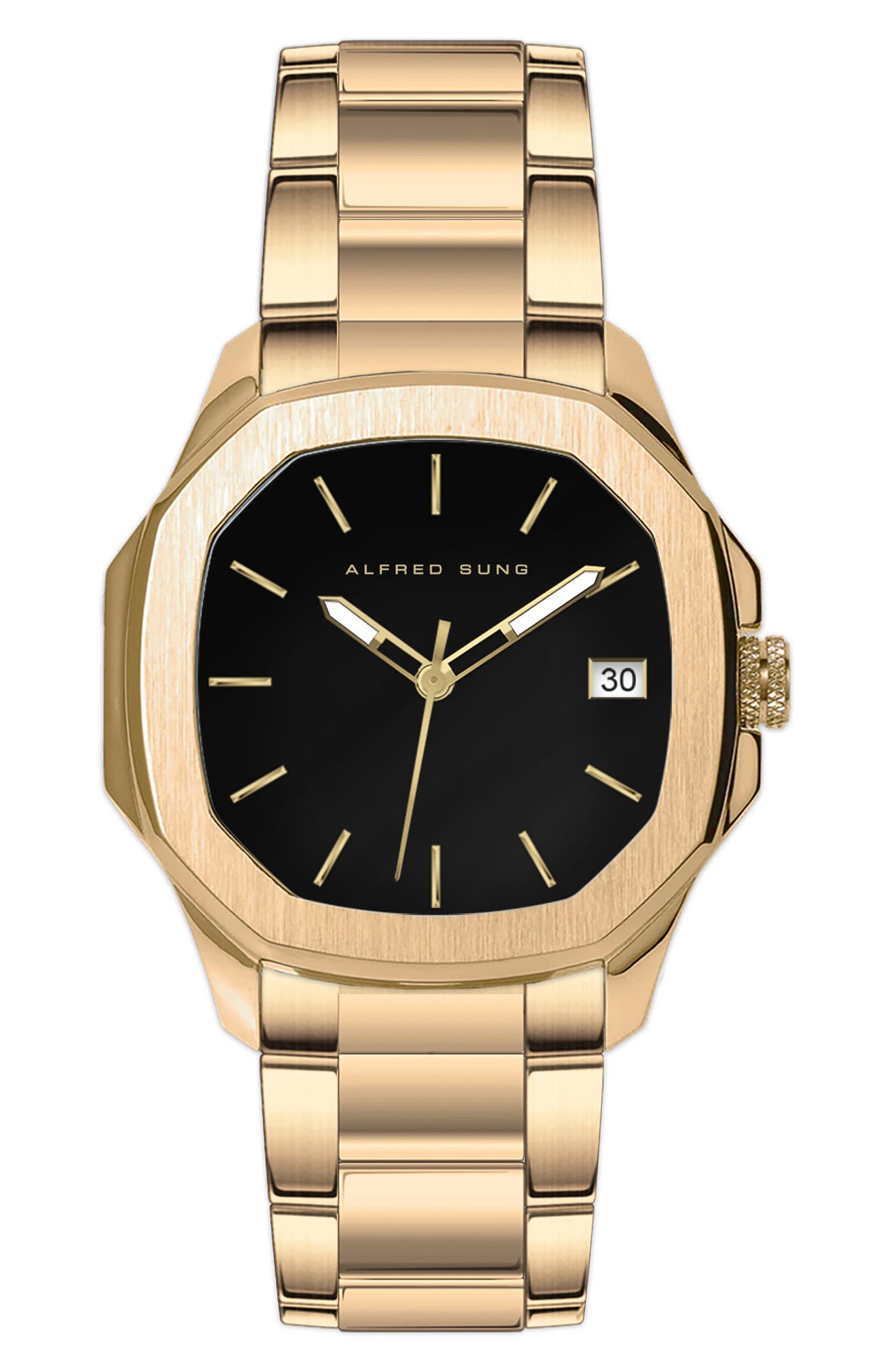 Alfred Sung Three-Hand Quartz Bracelet Watch, 42mm