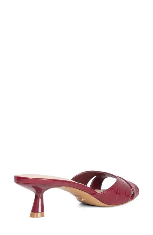 Dune London Miah Kitten Heel Slide Sandal In Burgundy