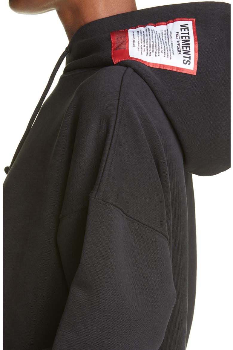 Logo Patch Hoodie, Alternate, color, BLACK