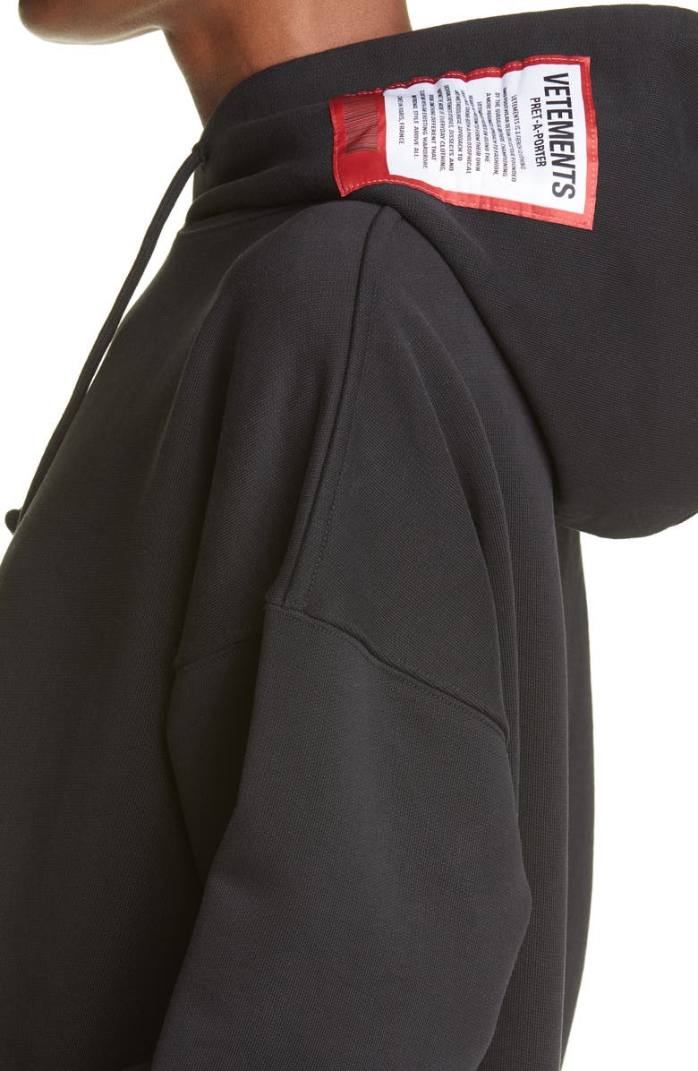 VETEMENTS Logo Patch Hoodie, Alternate, color,