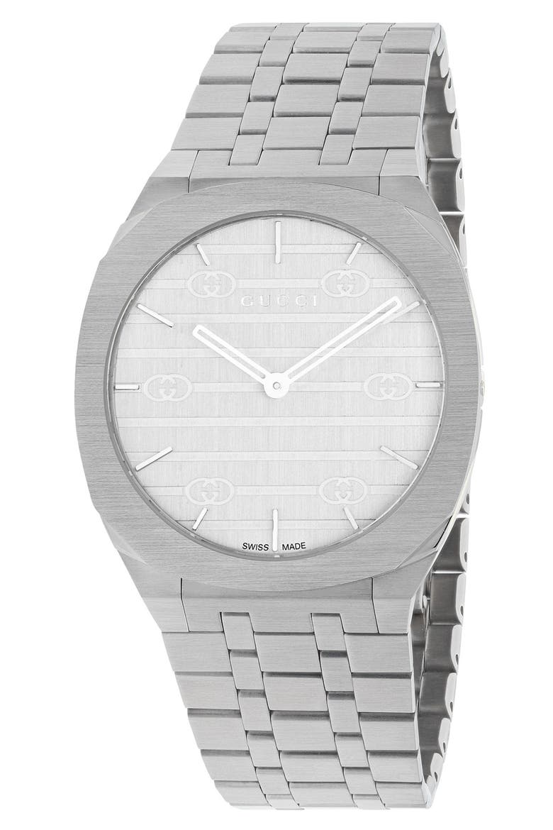 25H Stainless Steel Bracelet Watch, 38mm, Main, color, NO COLOR