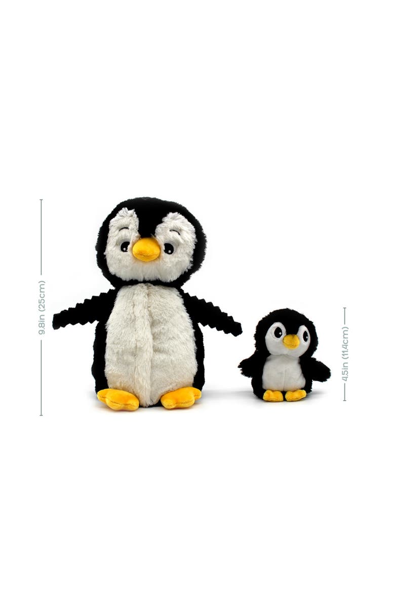 Les Ptipotos Penguin Mom & Her Baby - Secret Keeper Plush Toy, Eco-Friendly, Soft & Washable, Alternate, color, Black