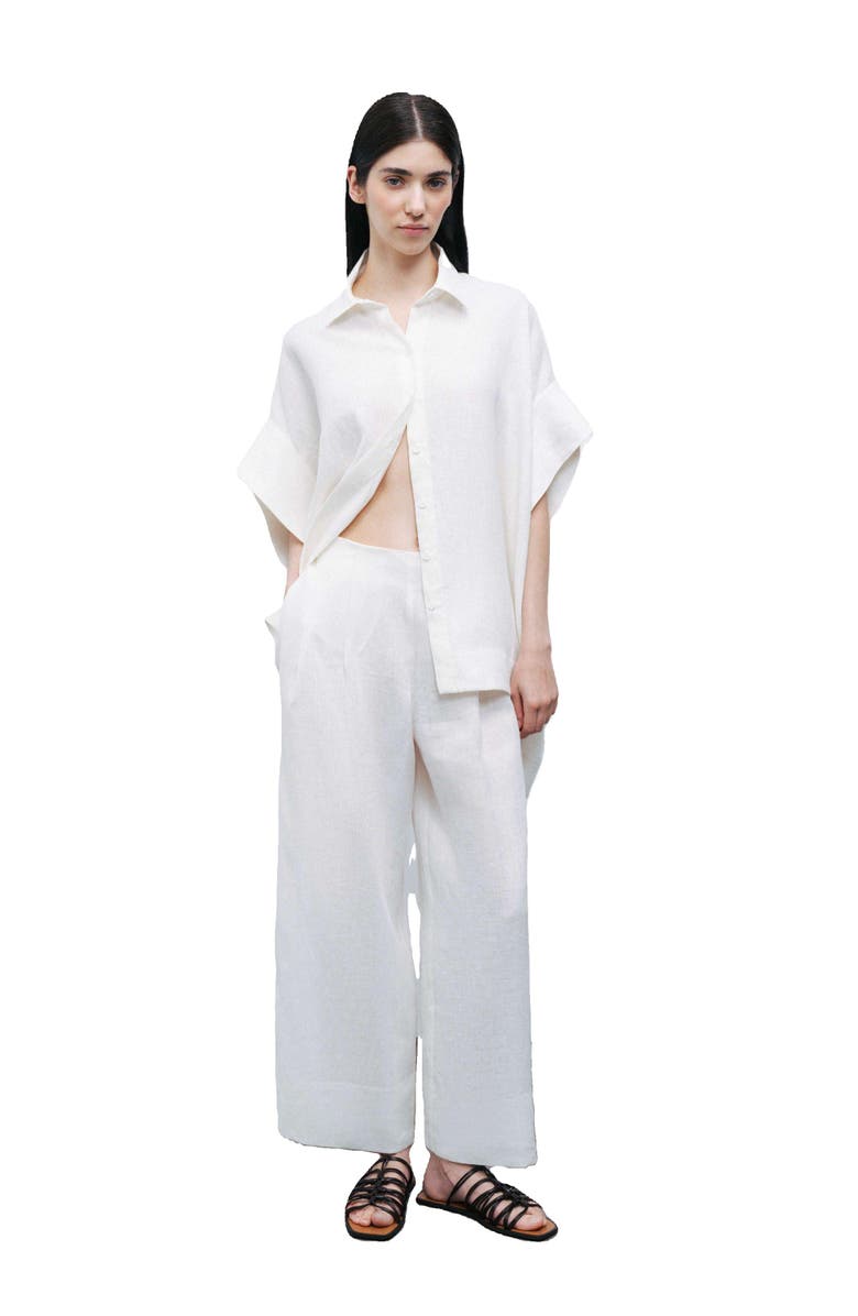 Nocturne Linen Double Leg Pants, Alternate, color,