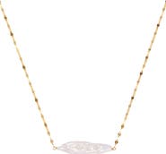 MADE BY MARY Baroque Pearl Bar Necklace